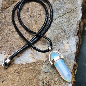 FP Jewelry Silver Bullet Moonstone Blue Stone Hypoallergenic Yoga Meditation